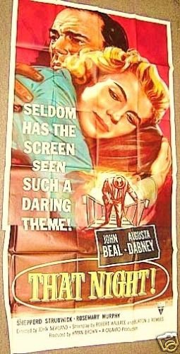 THAT NIGHT! 3-Sheet RKO Poster AUGUSTA DABNEY John Beal