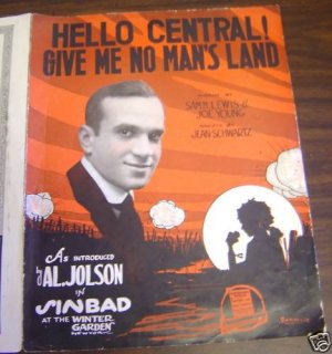 AL JOLSON Winter Garden Theatre SINBAD Sheet Music 1918