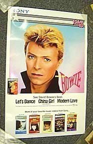 DAVID BOWIE Original PROMO Poster SHEENA EASTON