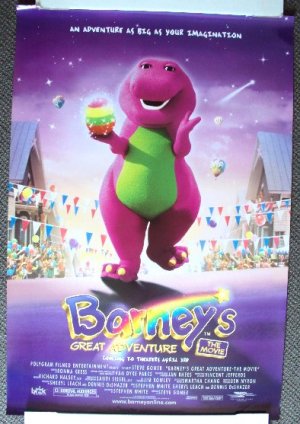 BARNEY'S Great Adventure ORIGINAL Poster DINOSAUR 1998