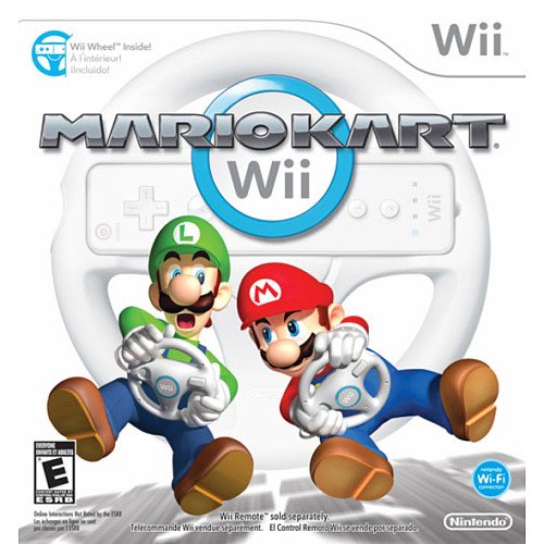 Mario Kart with Wheel for Wii, Free Shipping