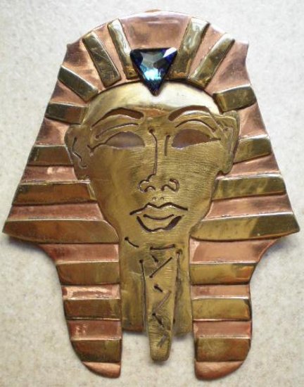 #P001 - Hand cut One of a Kind King Tut Pin