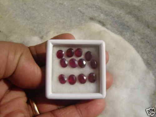 NATURALBLOODREDRUBY-10CTW-10PCS,FLAWNESS,LOWESTDEAL