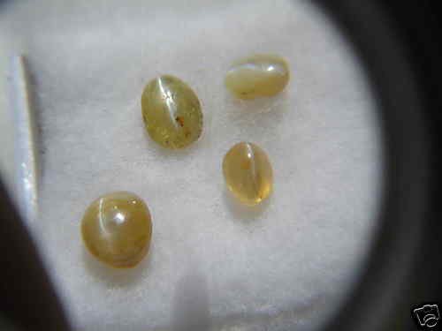 NATURAL -ALEX-CHRYSOBERYLCATSEYE,8CTW-4PCS,LOWESTDEAL