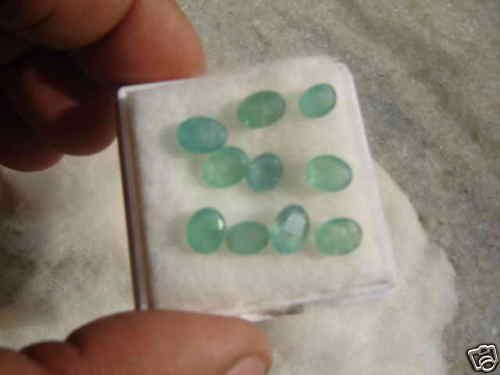 NATURALCOLUMBIAN EMERALD,11CTWLOT-10PCS,GEMSQUALITY