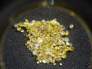 NAT-CANARYYELLOWDIAMOND-1.7MM-1CTW-55PCSLOT,UNTREATED