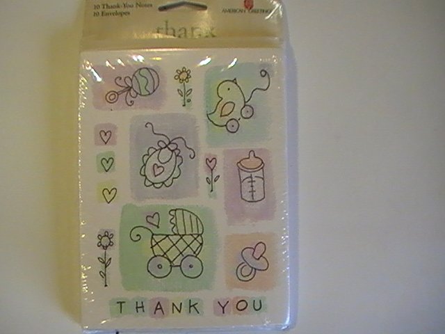 American Greetings Cute Thank You Baby Note Cards