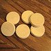 Crokinole Game Board Playing Discs (Set of 6 Natural)