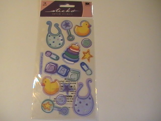 Sticko Vellum New Baby Boy Craft Scrapbook Stickers