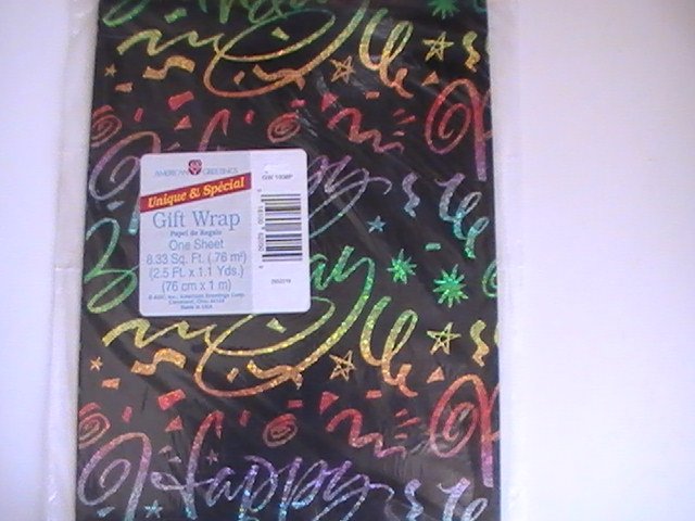 American Greetings Happy Birthday Gift Wrapping Paper