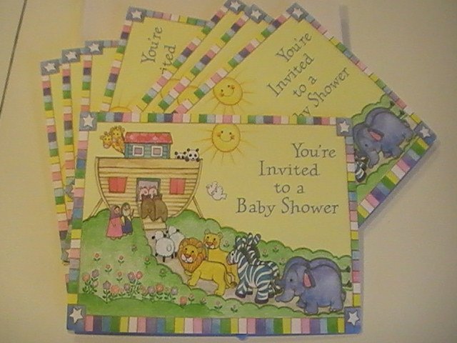 Carlton Baby Shower Noahs Ark Invitation Cards