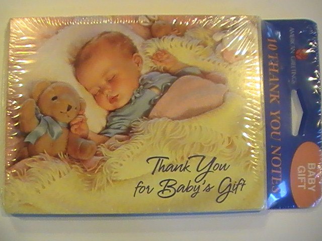American Greetings Thank You For BAby's Gift Note Cards