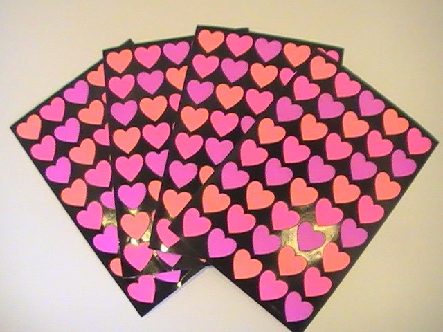American Greetings Colorful Heart Stickers (4 Sheets)
