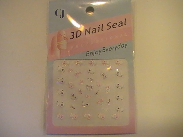 CJ 3D Design Fingernail Decoration Nail Seal Sticker