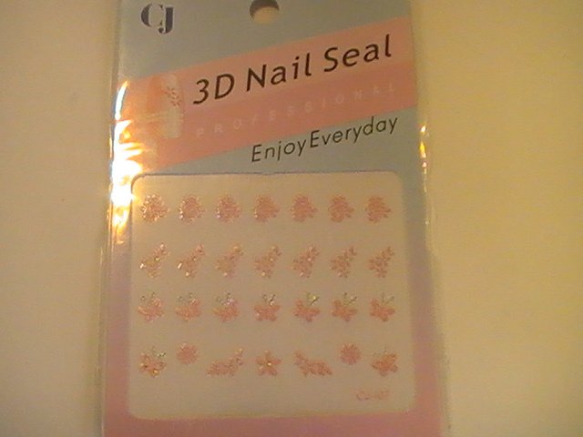 CJ 3D Design Fingernail Decoration Nail Seal Sticker