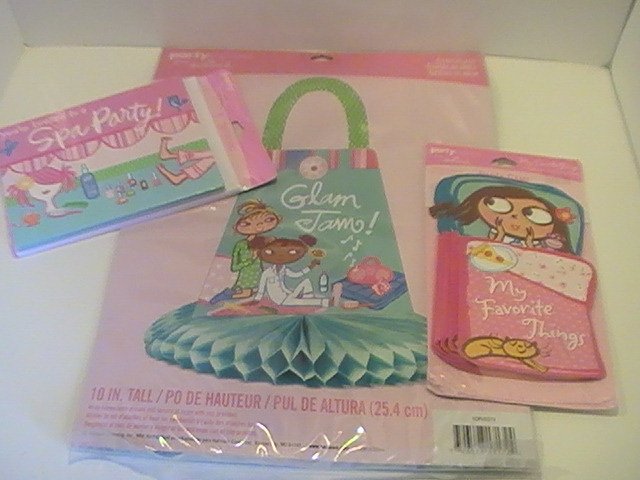 Hallmark Girls Glam Slumber/Spa Party Kit Invitations