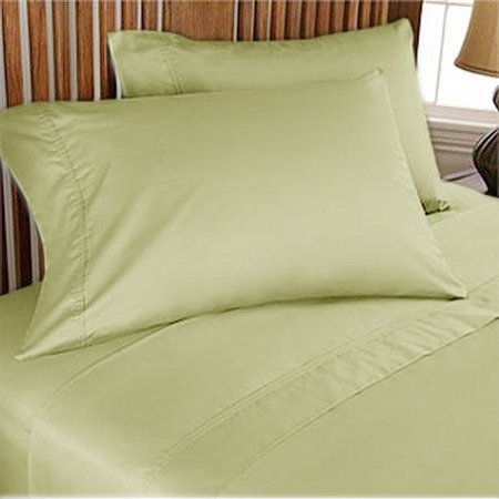 NEW 1000TC 4PCs BED SHEET SET QUEEN SOLID SAGE 100% EGYPTIAN COTTON