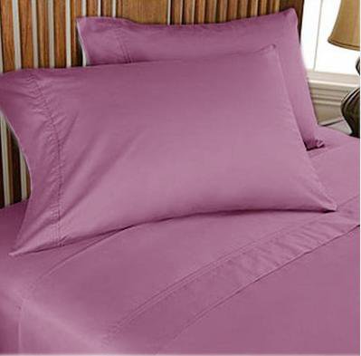 NEW 1000TC 4PCs BED SHEET SET QUEEN SOLID LAVENDER 100% EGYPTIAN COTTON