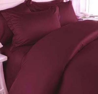 NEW 1000TC 4PCs BED SHEET SET QUEEN SOLID BURGUNDY 100% EGYPTIAN COTTON