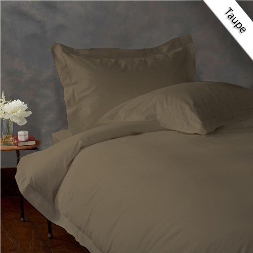 800TC SOLID FULL/QUEEN 3PC TAUPE DUVET/DOONA/QUILT COVER SET 100% EGYPTIAN COTTON