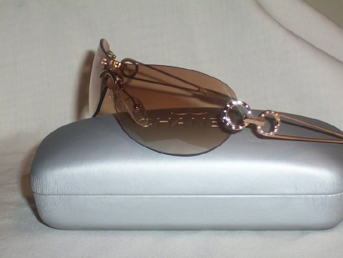 Chanel Dark Honey Frameless Sunglasses with RHINESTONES - IM836 - 150mm