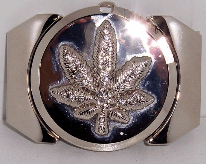 Marijuana Leaf Lighter Belt Buckle