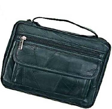 Patchwork Leather Bible Cover in Black