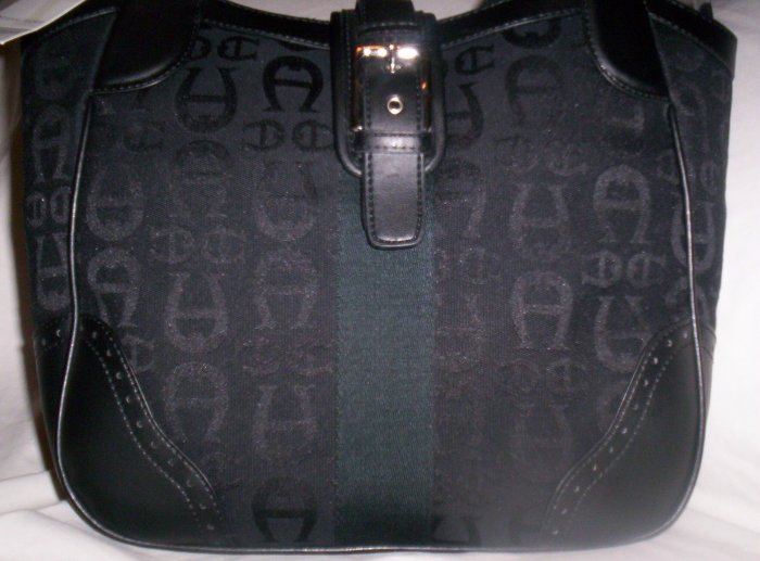 Etienne Aigner Campus Logo Hobo Shoulder Bag in Black
