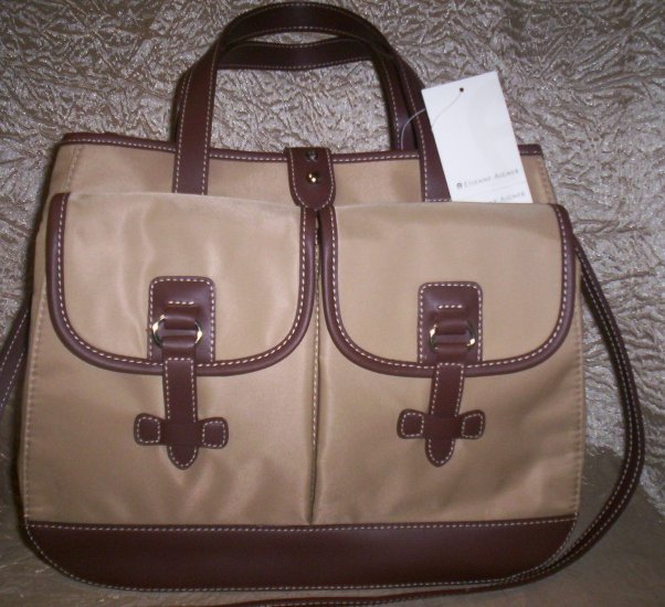 Etienne Aigner Kaleidoscope Collection Satchel Handbag/Shoulder Bag in Khaki