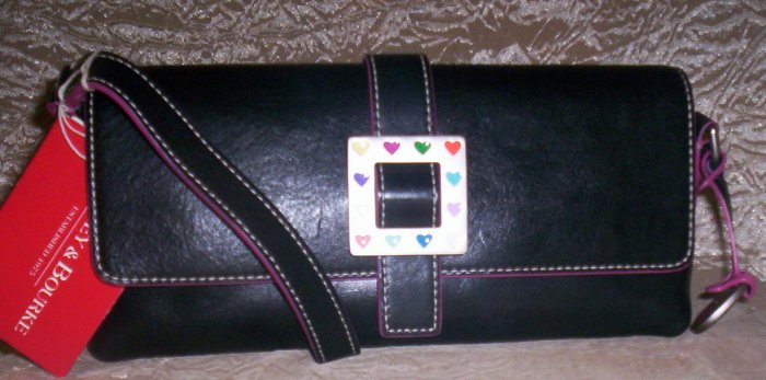 Dooney & Bourke Medium East/West Flap Shoulder Bag in Black
