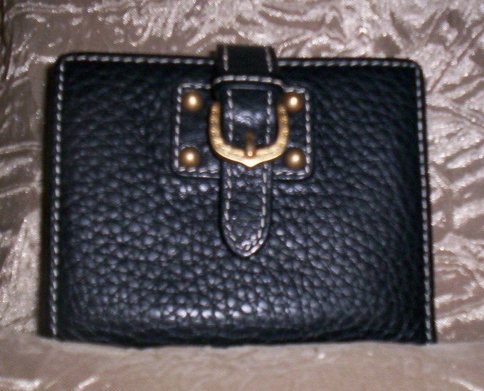 Dooney & Bourke Marchesa Pebbled Leather Wallet in Black