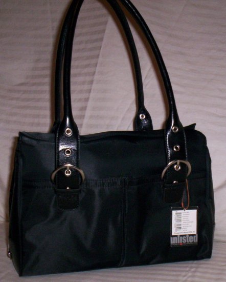 Kenneth Cole Unlisted Edge of Our Seat Nylon Satchel in Black