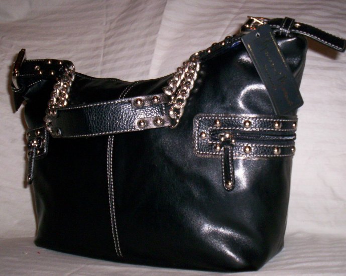Mercer & Madison Tyler Hobo Shoulder Bag in Black