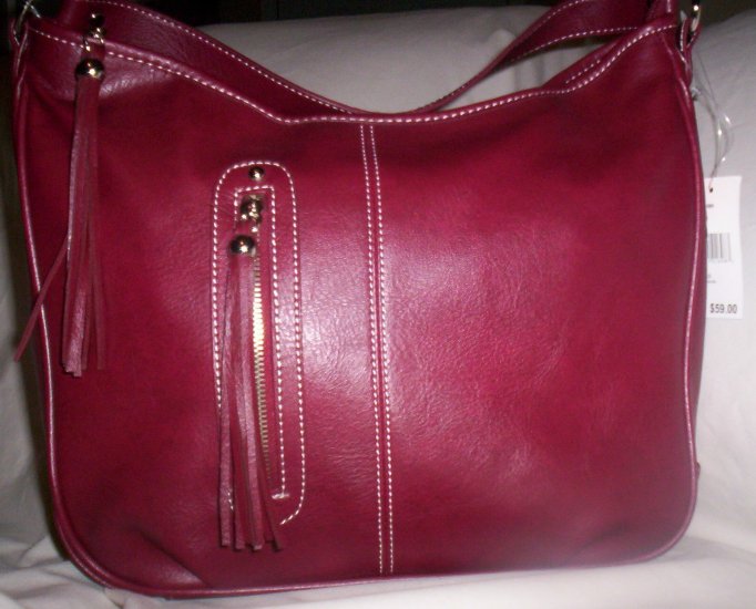 Nine West Tassle-O Hobo Handbag in Merlot