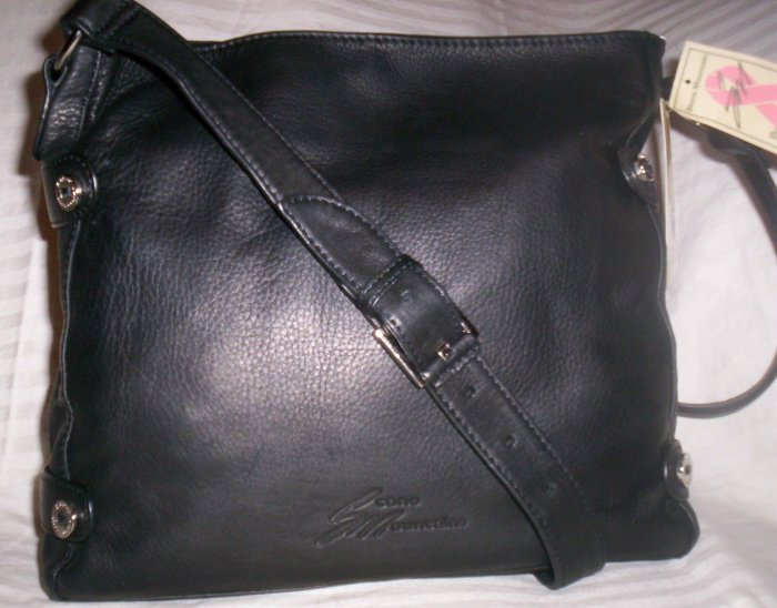 Stone Mountain Clearlake Leather Shopper Shoulder Bag in Black