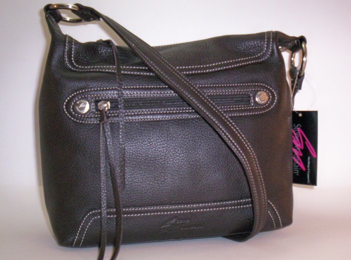 Stone Mountain Oak Ridge Leather Rectangle Hobo Shoulder Bag in Brown