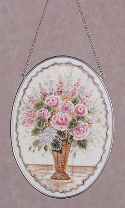 Hand Painted Flower Bouquet Suncatcher