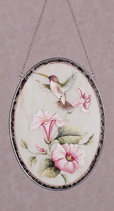 Humming Bird and Flowers Suncatcher