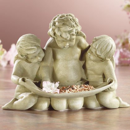 Cherub Trio Bird Feeder