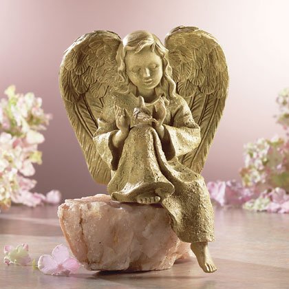 Angel With Bird Statue