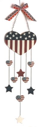 Heart-shaped Americana Wall Plaque