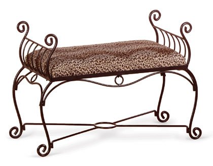 Leopard Print Bench