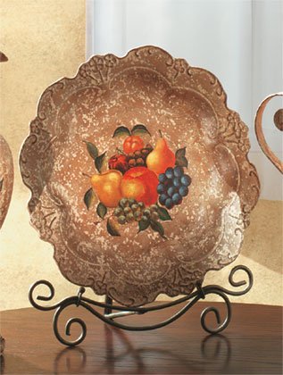 Antique-Look, Fruit Design Decorative Plate.