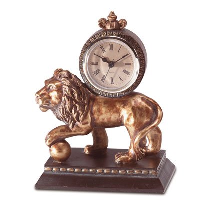 Lion Design Desk Clock
