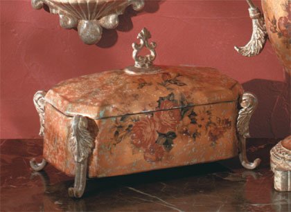 Antique-Look Rose Design Decorative Treasure Box.