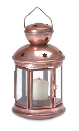 Colonial-Style Metal Candle Lamp.