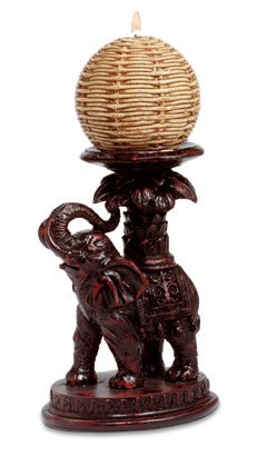 Antique-Look Elephant Candle Holder.