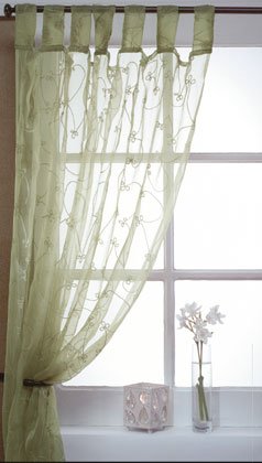 Sheer Embroidered Curtain.