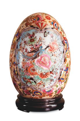 Hand-painted porcelain egg