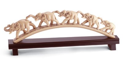 Elephants crossing bridge of hope